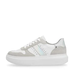 Rieker Women'S Sneaker Low Clear-White Dust-Grey