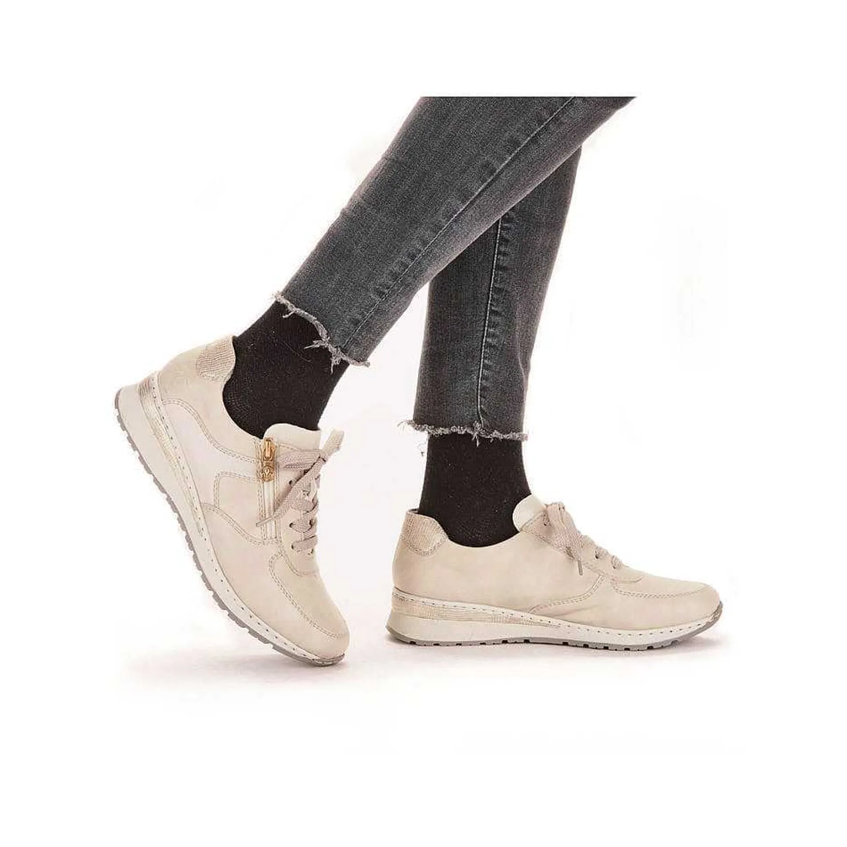 Rieker Women'S Sneaker Low Cream White