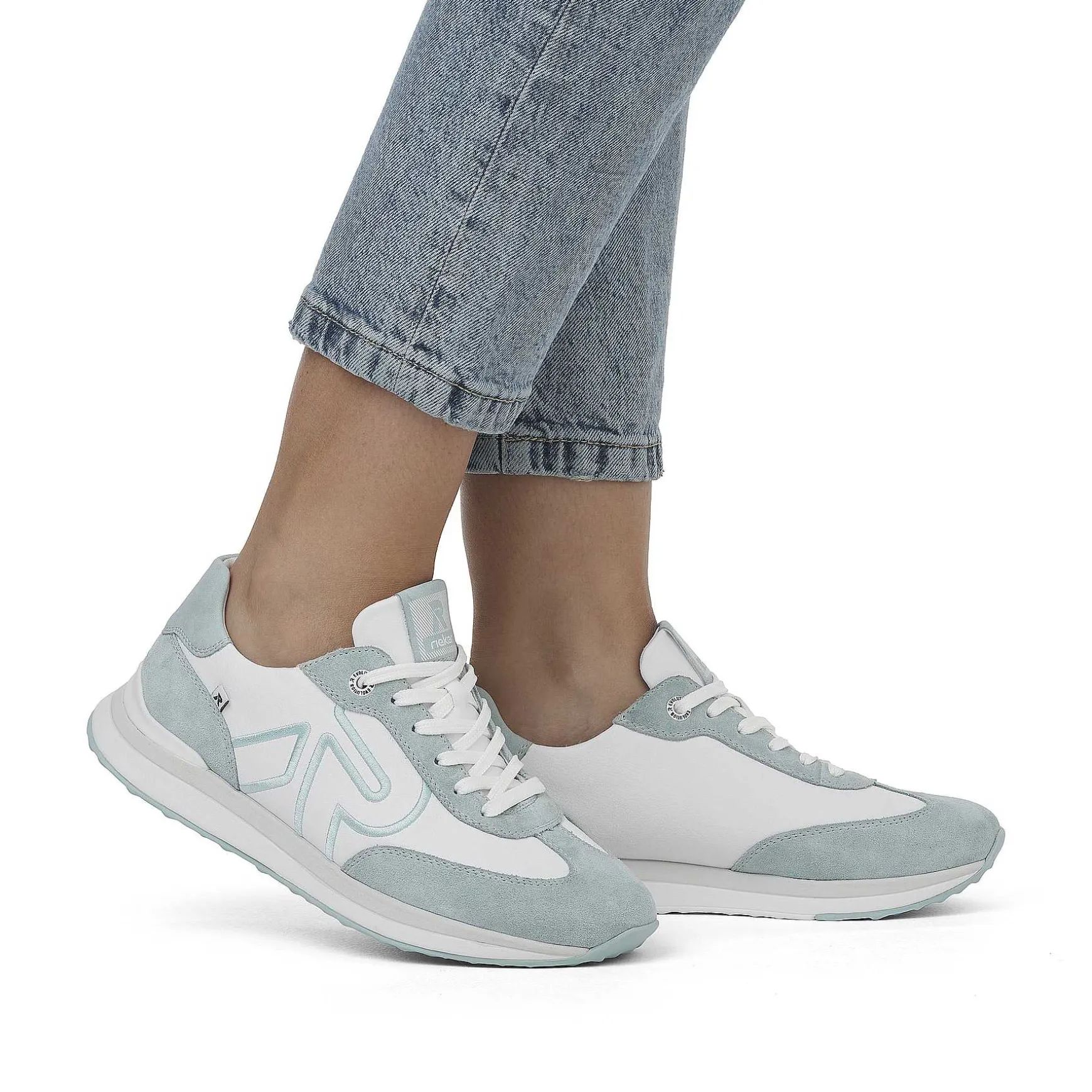 Rieker Women'S Sneaker Low Frost-White Aquamarine