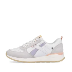 Rieker Women'S Sneaker Low Swan-White Clay-Beige Pastel