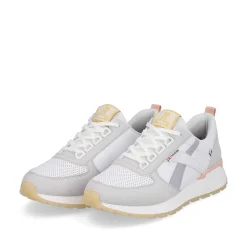Rieker Women'S Sneaker Low Swan-White Clay-Beige Pastel