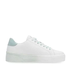Rieker Women'S Sneaker Low Crystal-White Light-Aqua
