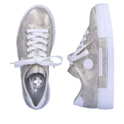 Rieker Women'S Sneaker Low Silver Metallic