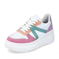 Rieker Women'S Sneaker Low Ice White-Multicolored