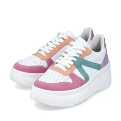Rieker Women'S Sneaker Low Ice White-Multicolored