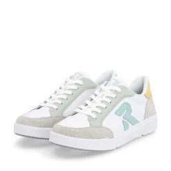 Rieker Women'S Sneaker Low Snow-White Dusty-Grey