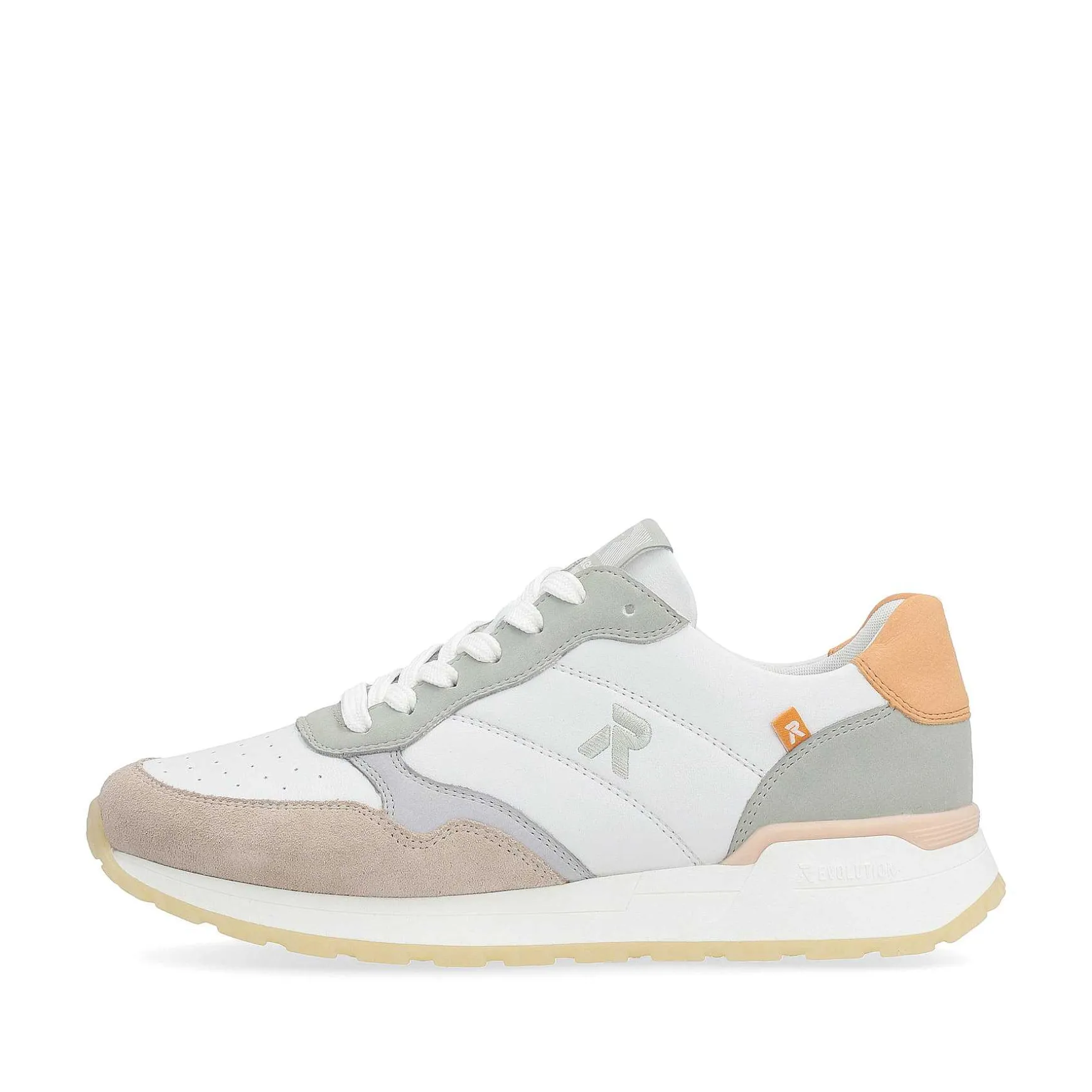 Rieker Women'S Sneaker Low Pearl-White Grey-Green