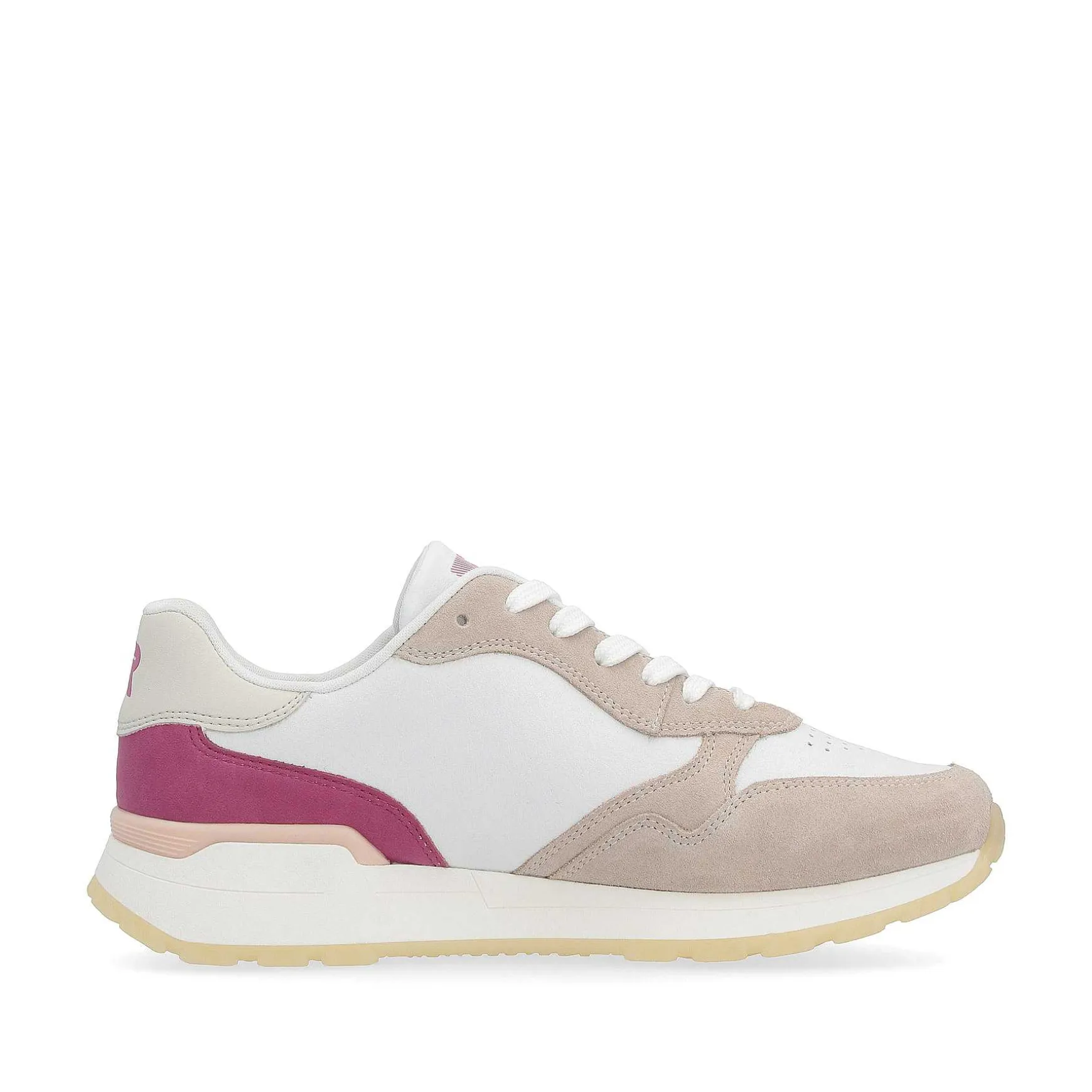 Rieker Women'S Sneaker Low Light Beige Fuchsia Apricot