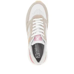 Rieker Women'S Sneaker Low Light Beige Fuchsia Apricot