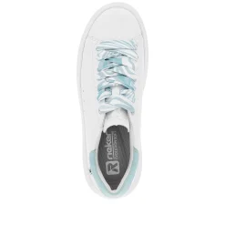 Rieker Women'S Sneaker Low Clear-White Ice-Blue