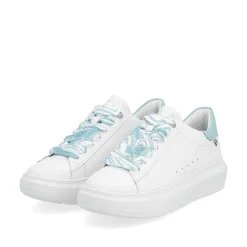 Rieker Women'S Sneaker Low Clear-White Ice-Blue