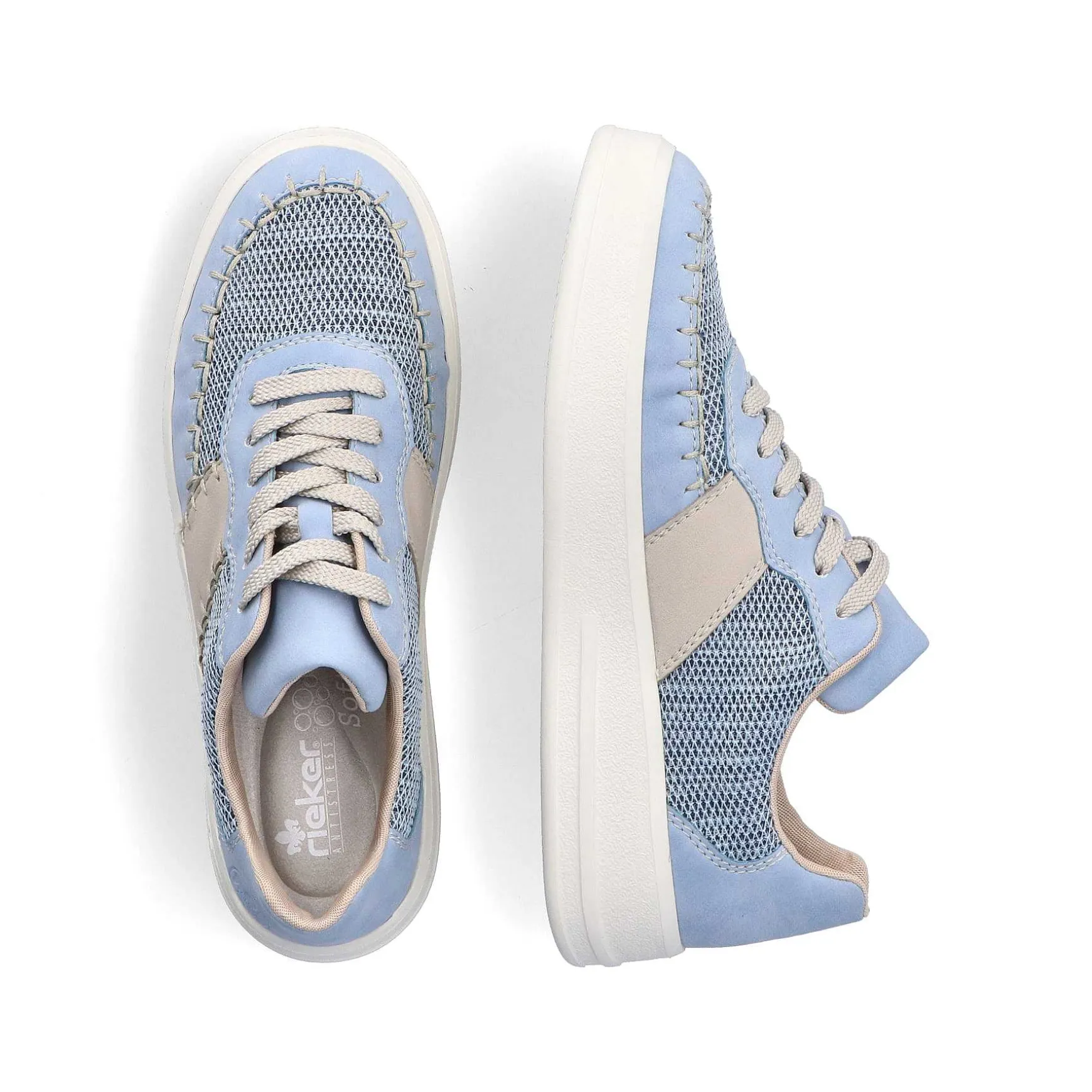 Rieker Women'S Sneaker Low Light Blue