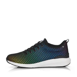 Rieker Women'S Sneaker Low Deep Black Rainbow