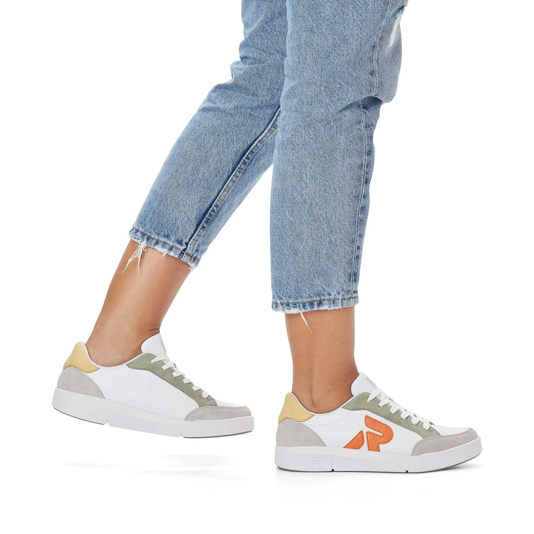 Rieker Women'S Sneaker Low Swan-White Arctic-Grey