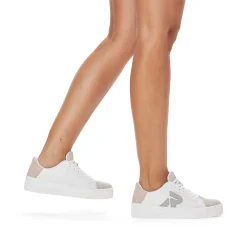 Rieker Women'S Sneaker Low Vanilla-White Stone-Grey