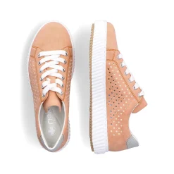 Rieker Women'S Sneaker Low Pastel Orange