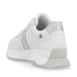 Rieker Women'S Sneaker Low Pearl-White Silver-Metallic