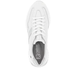 Rieker Women'S Sneaker Low Pearl-White Silver-Metallic