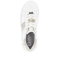 Rieker Women'S Sneaker Low Swan-White Gold