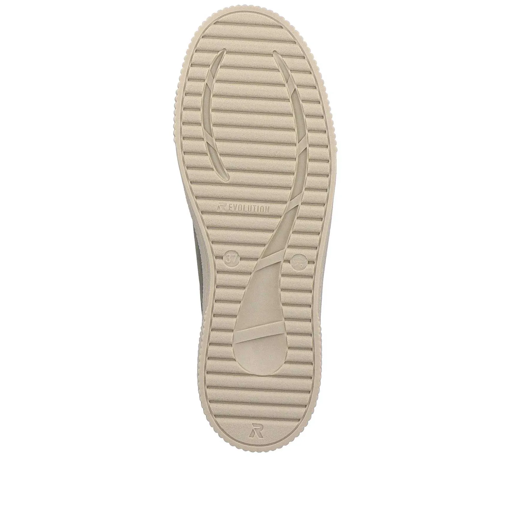 Rieker Women'S Sneaker Low Khaki-Green Cream-Beige