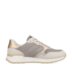 Rieker Women'S Sneaker Low Clay-Beige Rock-Grey