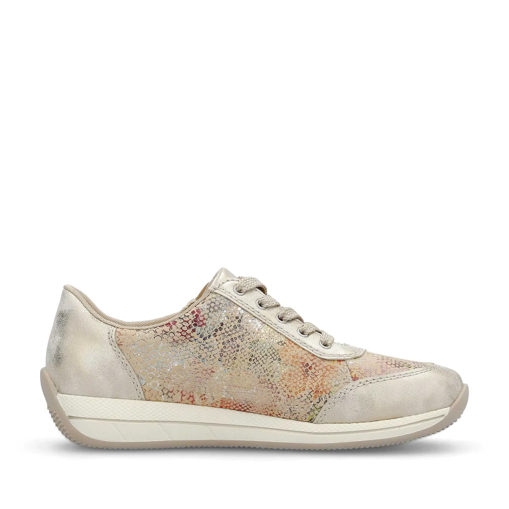 Rieker Women'S Sneaker Low Beige Multi-Metallic
