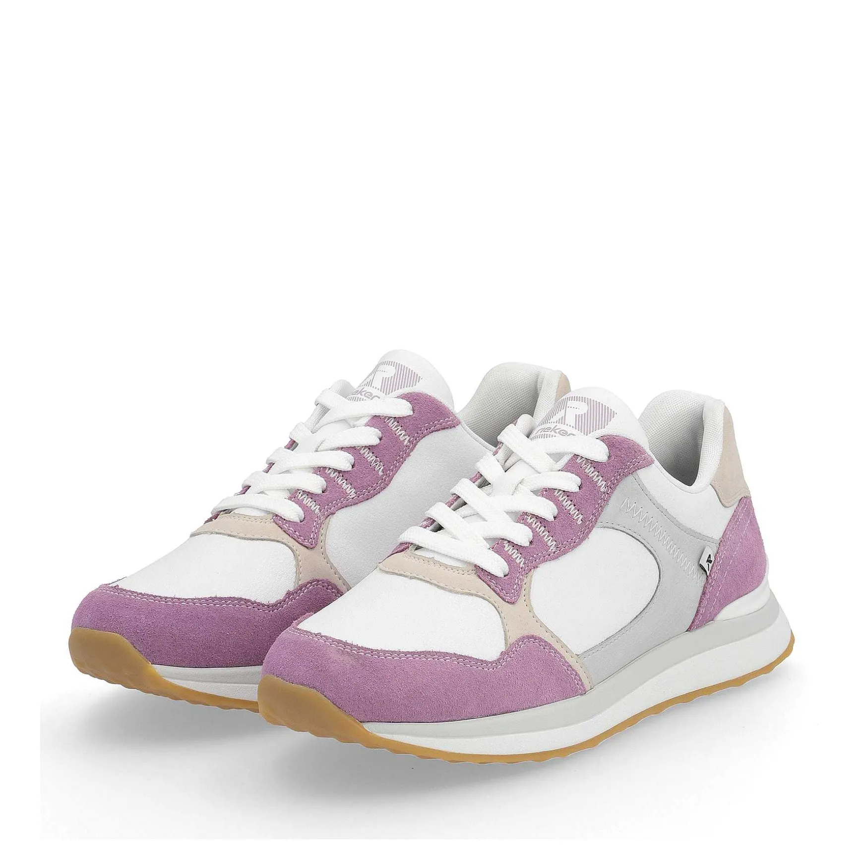 Rieker Women'S Sneaker Low Lilac Pearl-White