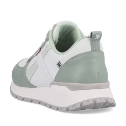 Rieker Women'S Sneaker Low Mint-Green Swan-White