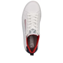 Rieker Women'S Sneaker Low Snow-White True-Red