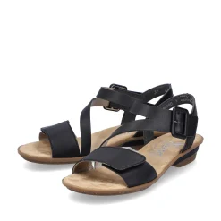 Rieker Women'S Strappy Sandals Night Black