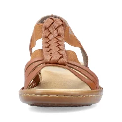 Rieker Women'S Strappy Sandals Caramel Brown