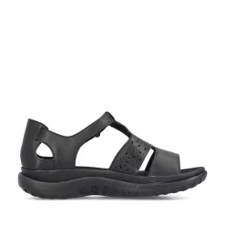 Rieker Women'S Strappy Sandals Glossy Black