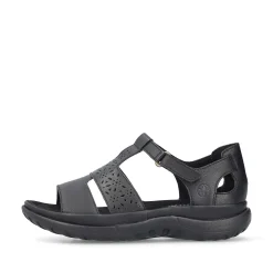 Rieker Women'S Strappy Sandals Glossy Black
