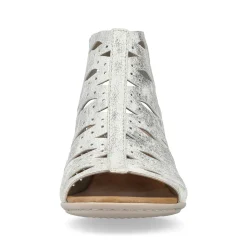 Rieker Women'S Strappy Sandals Silver Metallic