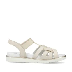 Rieker Women'S Strappy Sandals Pearl White