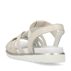 Rieker Women'S Strappy Sandals Pearl White