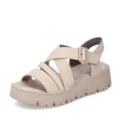 Rieker Women'S Strappy Sandals Light Beige