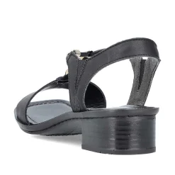 Rieker Women'S Strappy Sandals Asphalt Black