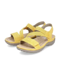 Rieker Women'S Strappy Sandals Lemon Yellow