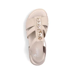 Rieker Women'S Strappy Sandals Light Beige