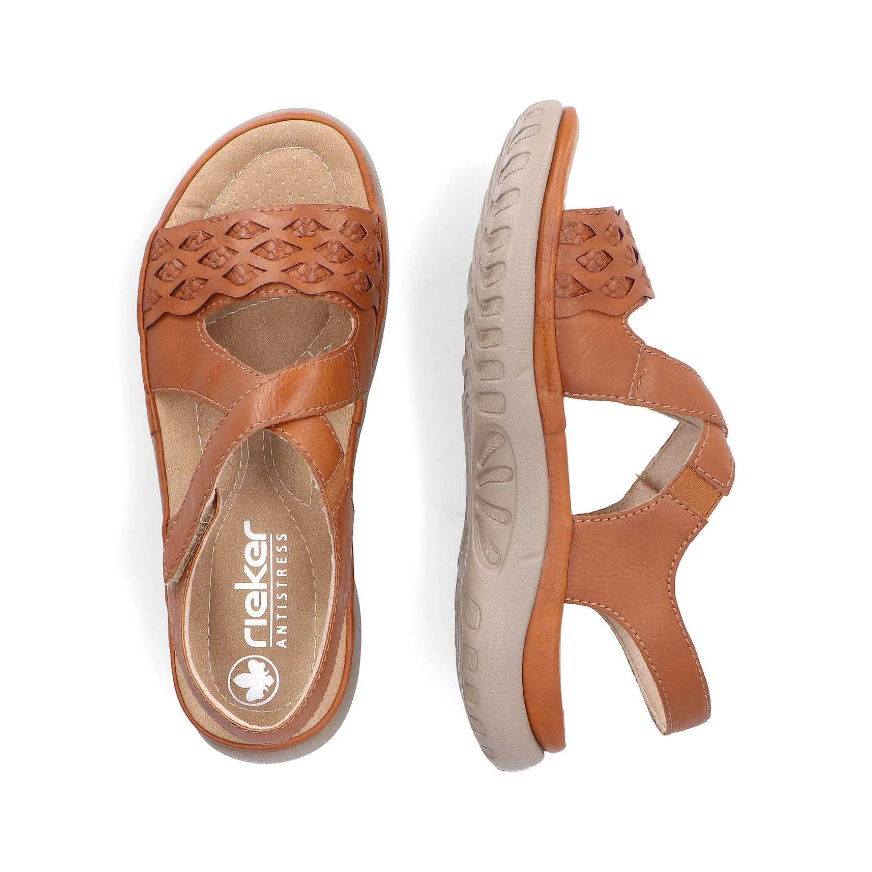 Rieker Women'S Strappy Sandals, Nut Brown