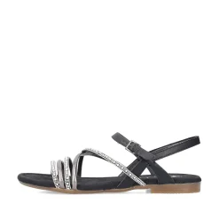 Rieker Women'S Strappy Sandals Jet Black