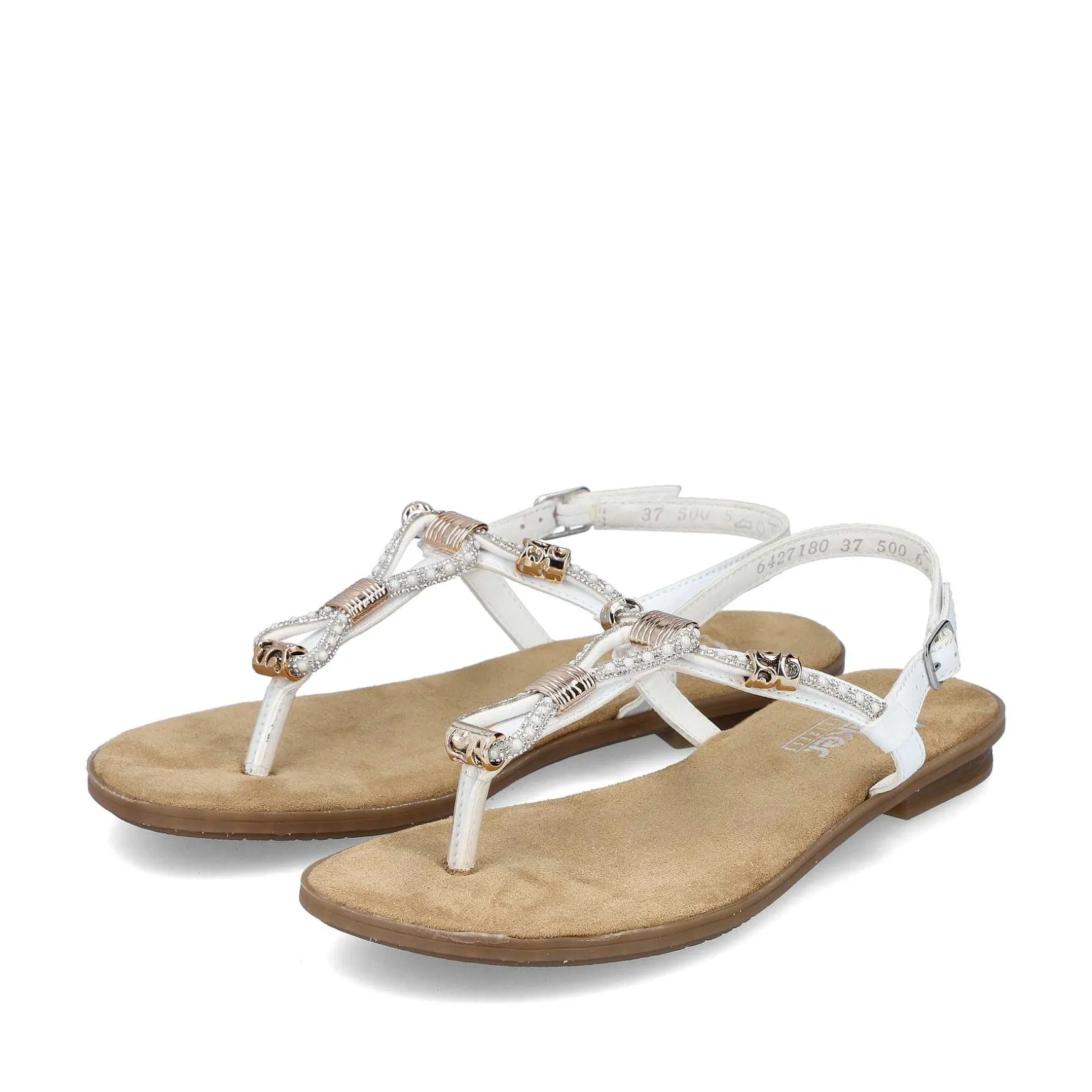 Rieker Women'S Strappy Sandals In Crystal White