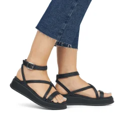 Rieker Women'S Strappy Sandals Noir