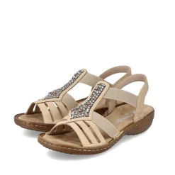 Rieker Women'S Strappy Sandals Light Brown