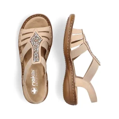 Rieker Women'S Strappy Sandals Light Brown