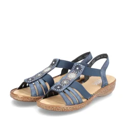 Rieker Women'S Strappy Sandals Navy Blue