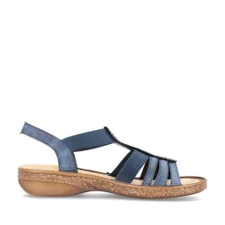 Rieker Women'S Strappy Sandals Navy Blue