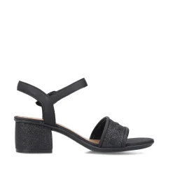 Rieker Women'S Strappy Sandals Asphalt Black