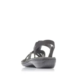 Rieker Women'S Strappy Sandals Night Black